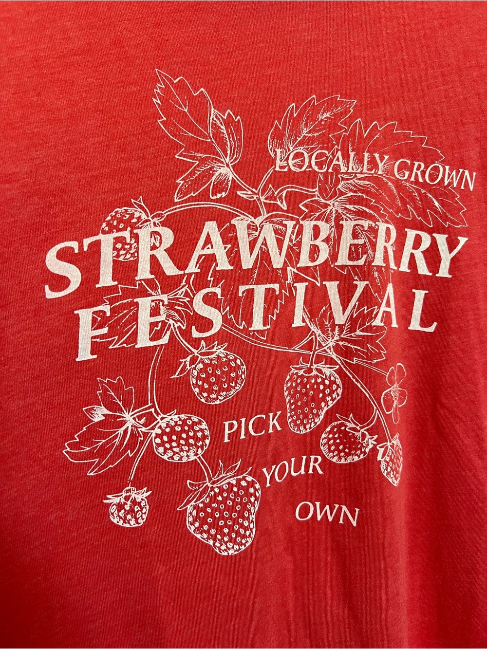 Wildfox Strawberry Festival Tee - Bright Pink with White Graphic - Picture 3 of 4